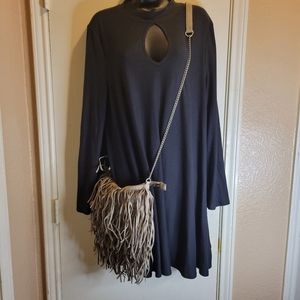 Black dress with key hole